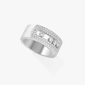 0.73ctw White Gold Diamond Pavé Fashion Ring