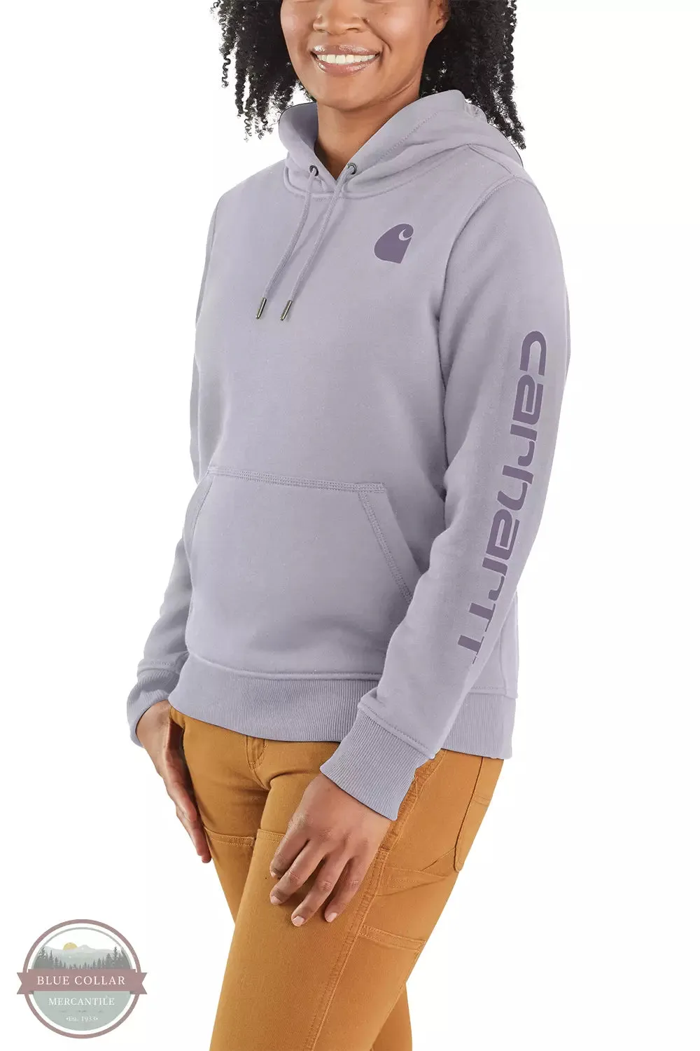 102791 Relaxed Fit Midweight Logo Sleeve Graphic Hoody