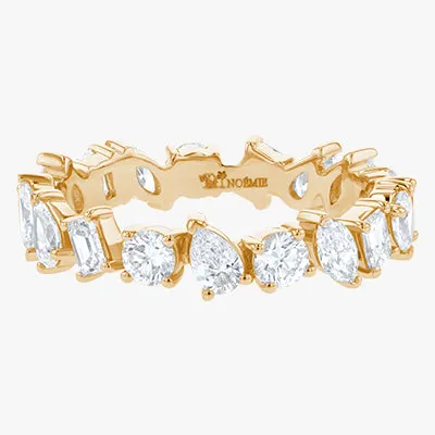 14K H-I/SI Multi Shape Diamond Eternity Ring