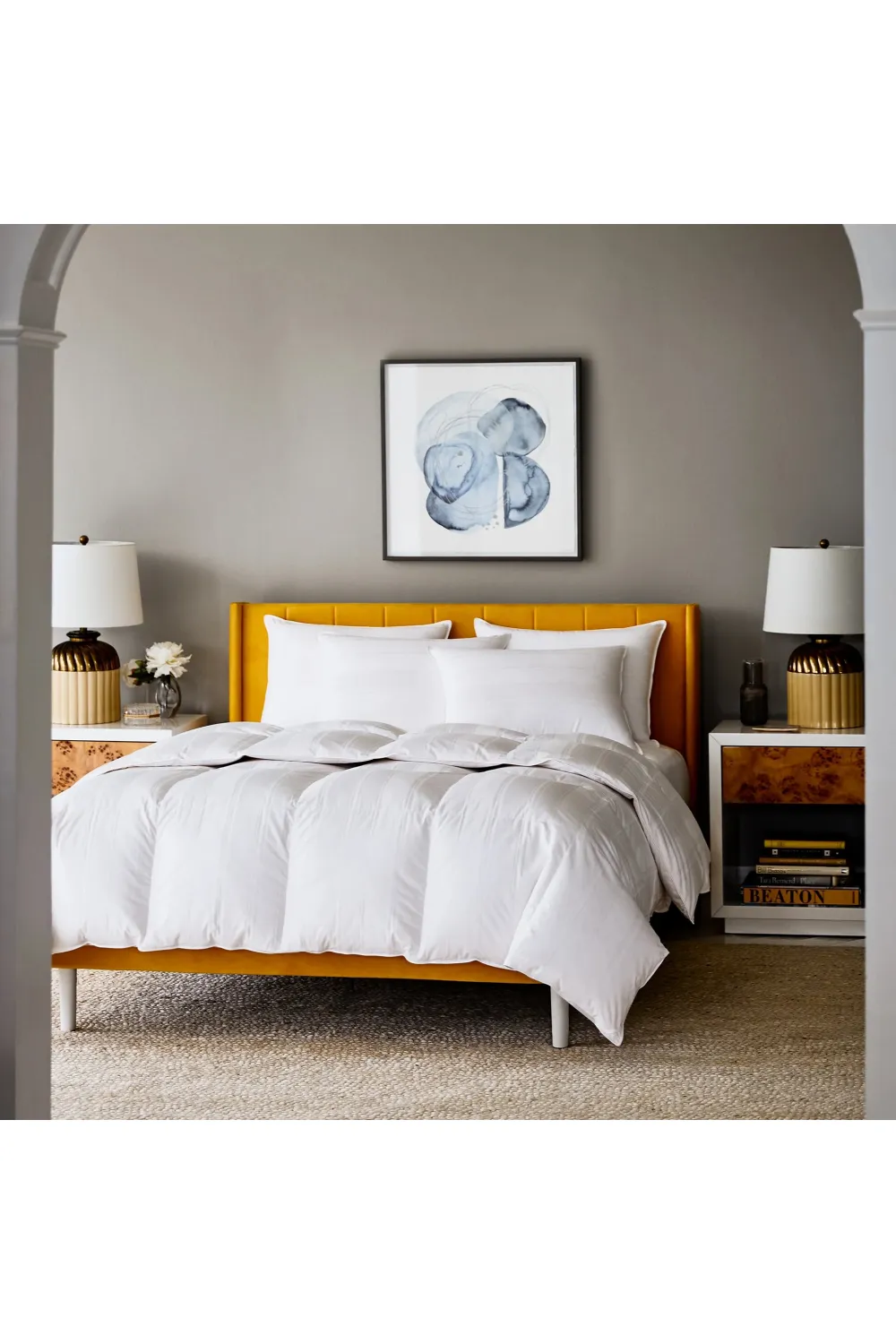 350TC Sateen Piping King Comforter | Scandia Lucerne