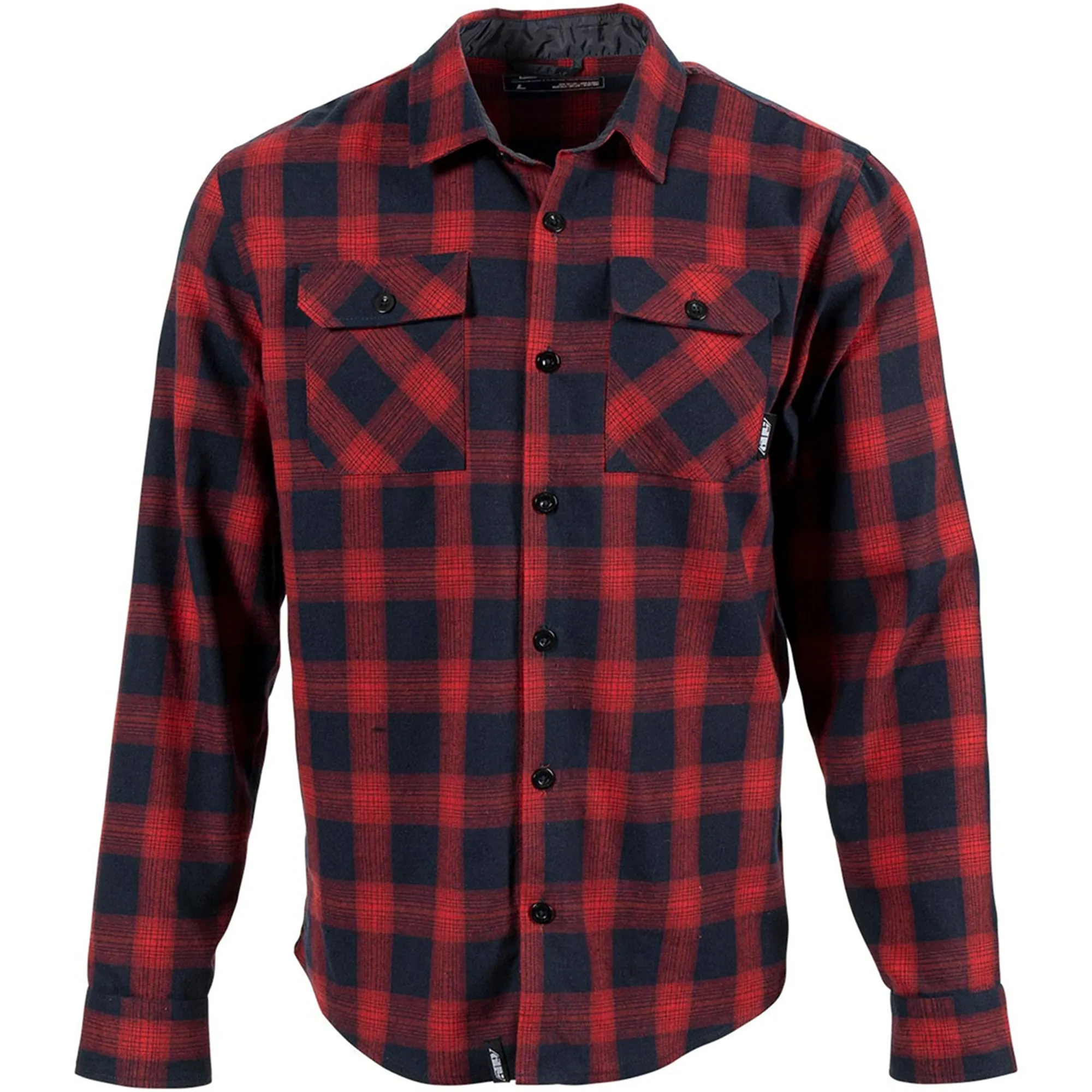 509  Mens Red Navy Basecamp Flannel Shirt Rugged Warm Cotton Snocross Style