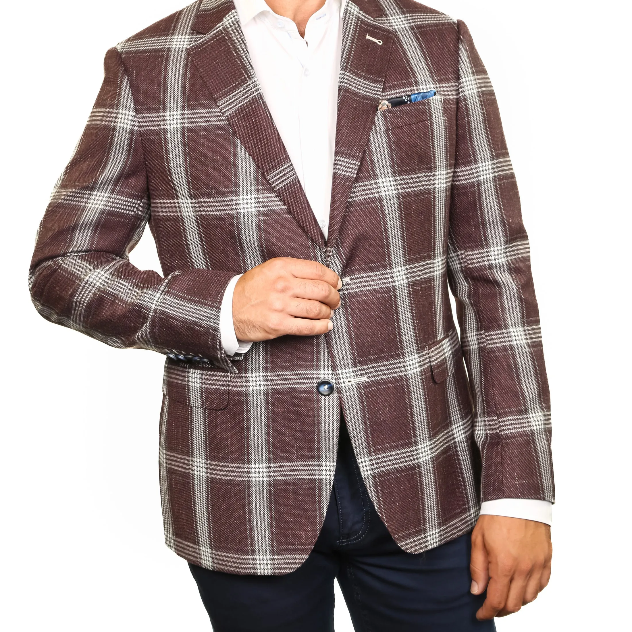 7 Downie St. - Santiago Brown Plaid Blazer