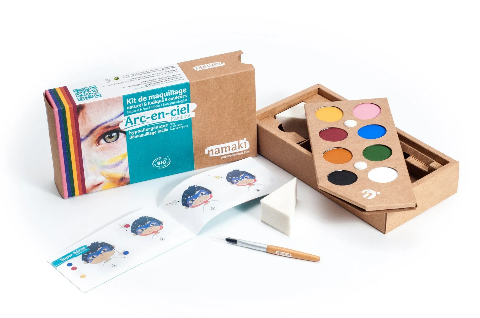 8 colours face painting kit "Rainbow"