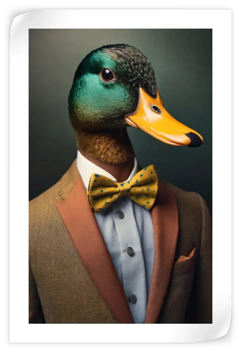 A Duck Portrait Wall Art