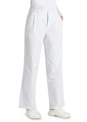 Adar Universal Womens Twill Pleated Natural-Rise Tapered Leg Pants W/Waistband