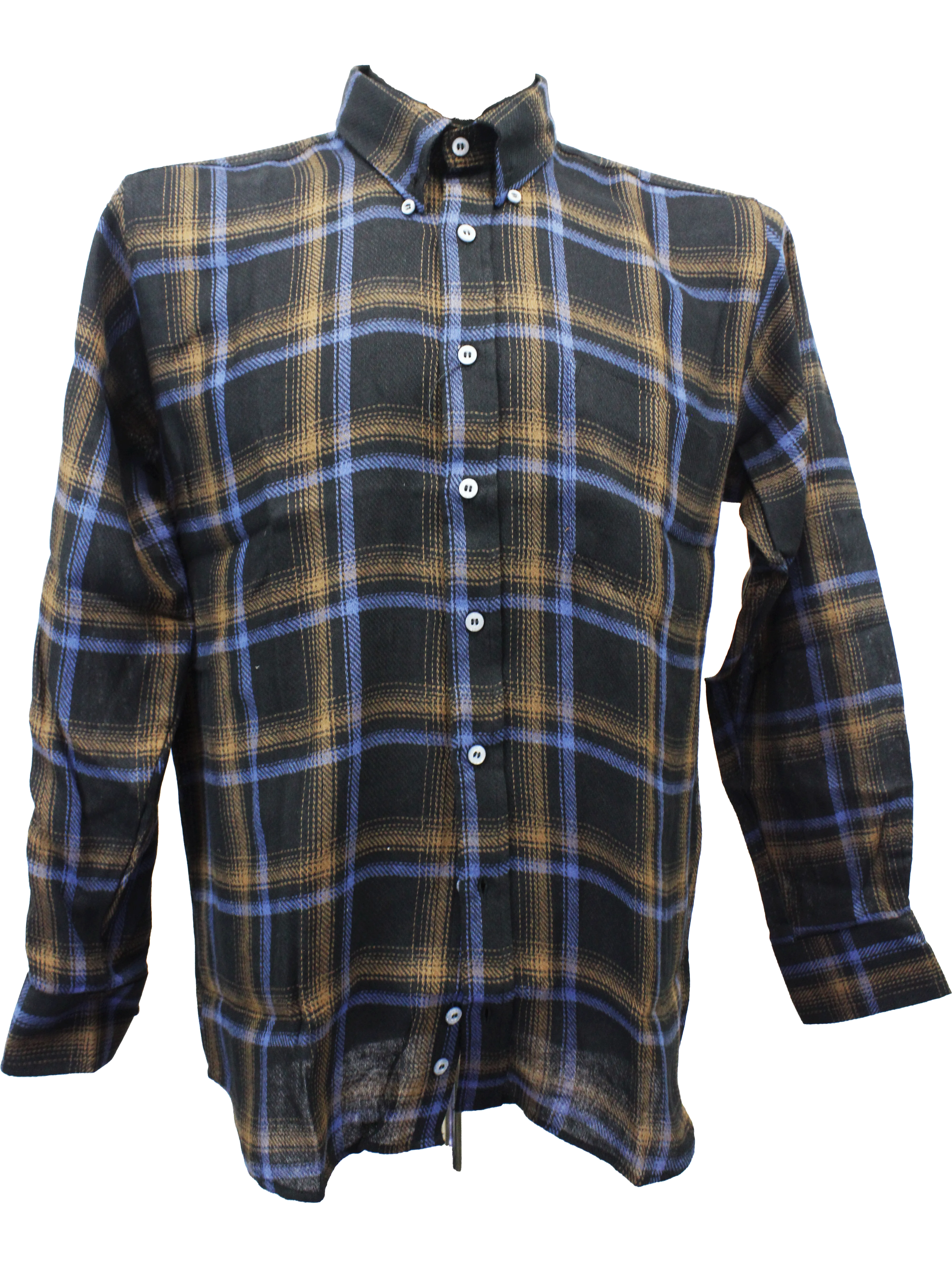 AERO Black L/S Check Shirt