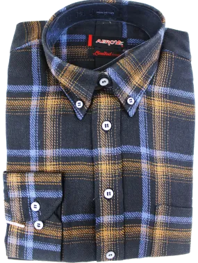 AERO Black L/S Check Shirt