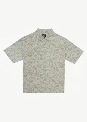 AFENDS Mens Bouquet - Short Sleeve Shirt - Olive Floral