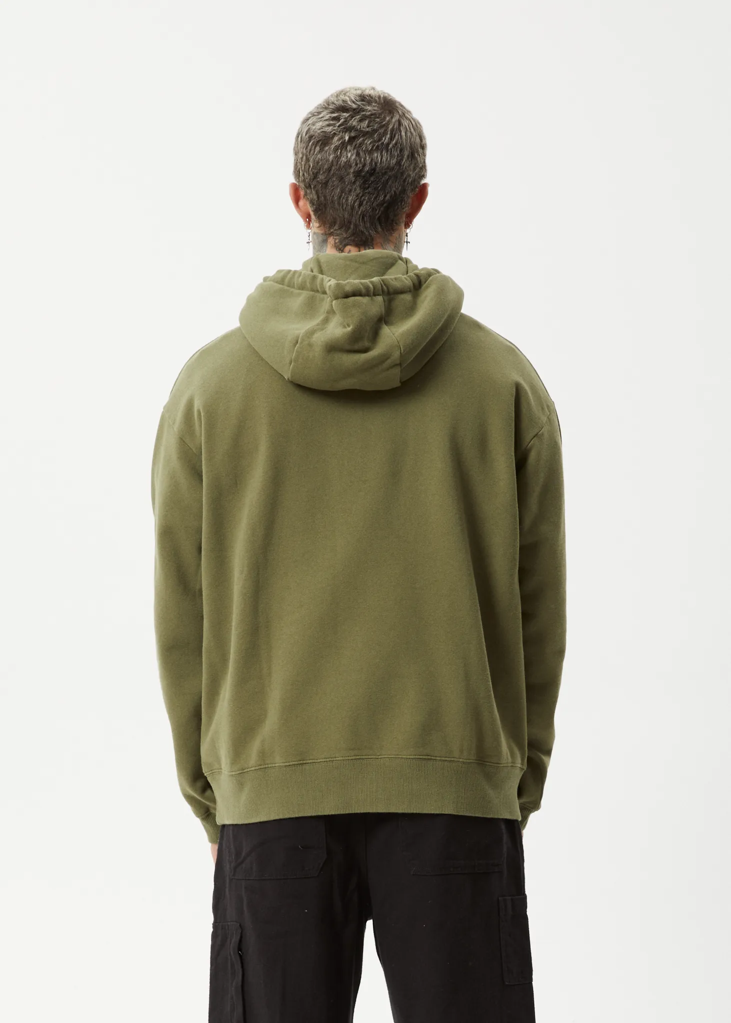 AFENDS Mens Questions - Pull On Hood - Military