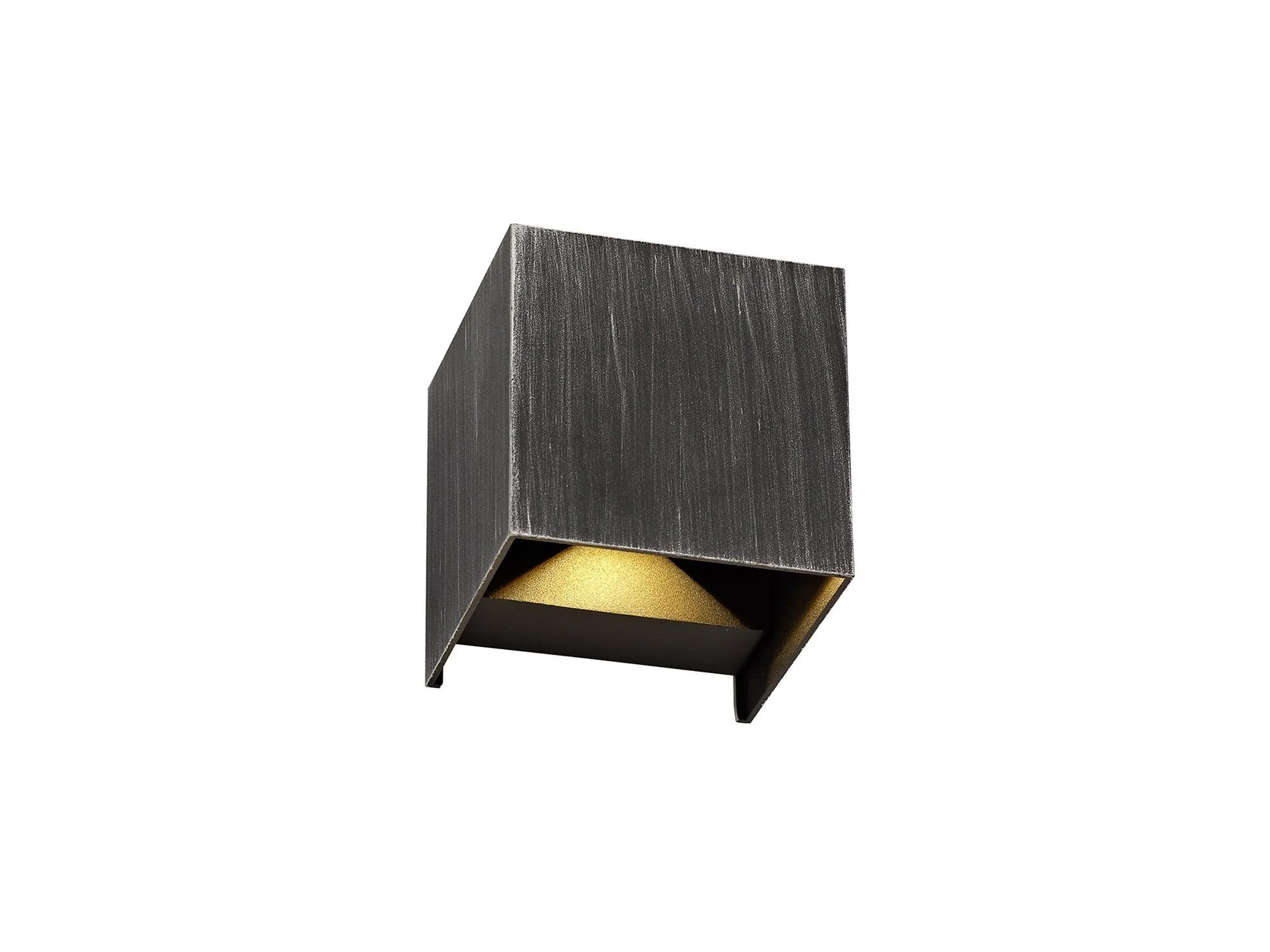 Airety Up & Downward Lighting Indoor/Outdoor Wall Lamp, 2 x 3W LED, 3000K, 400lm, IP54, Black & Silver, 3yrs Warranty