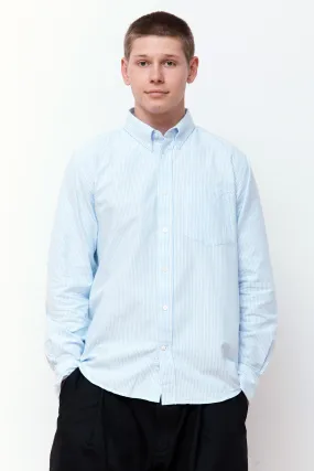 Algot Oxford Monogram Shirt Blue Stripe