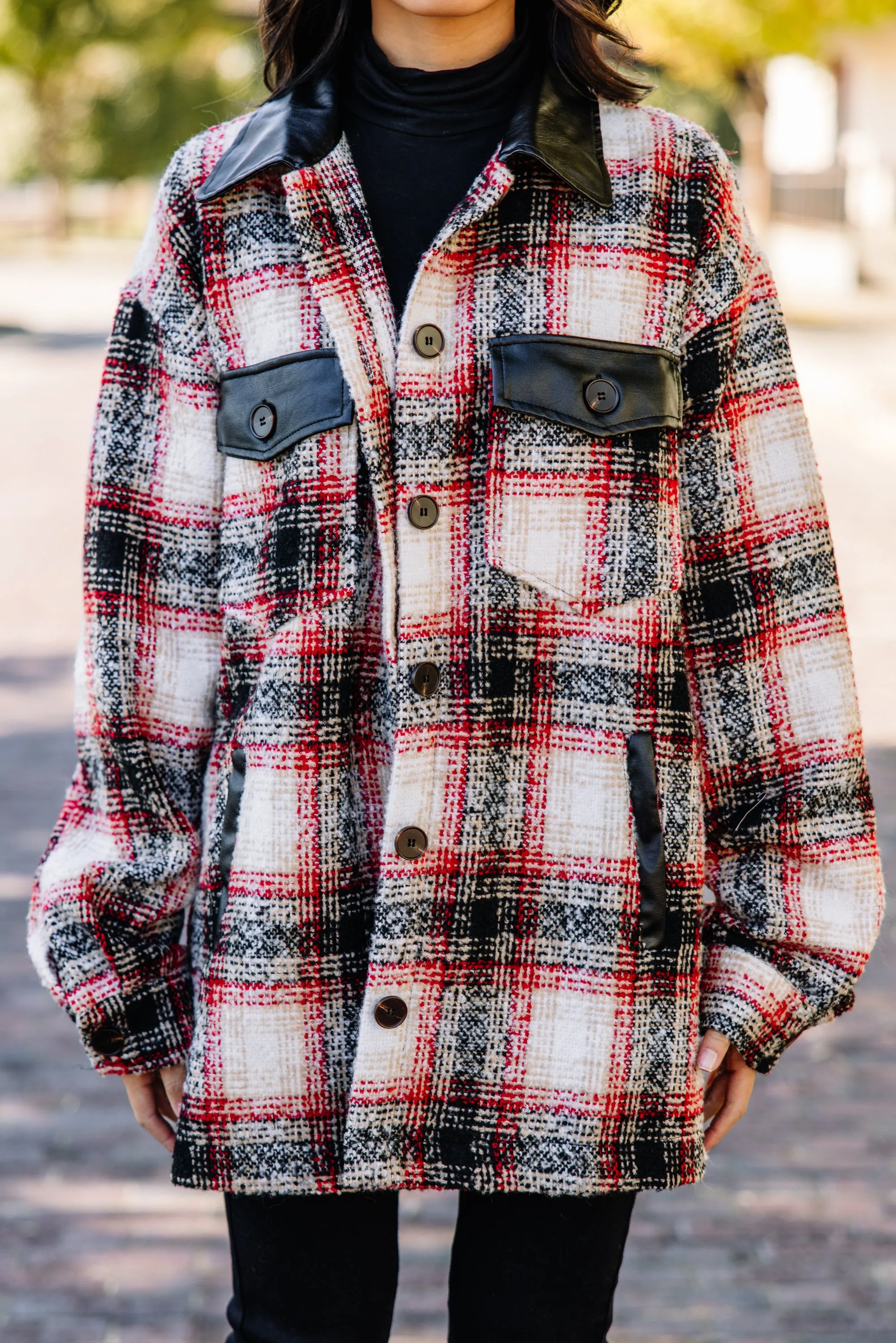 All The Options Red Plaid Shacket