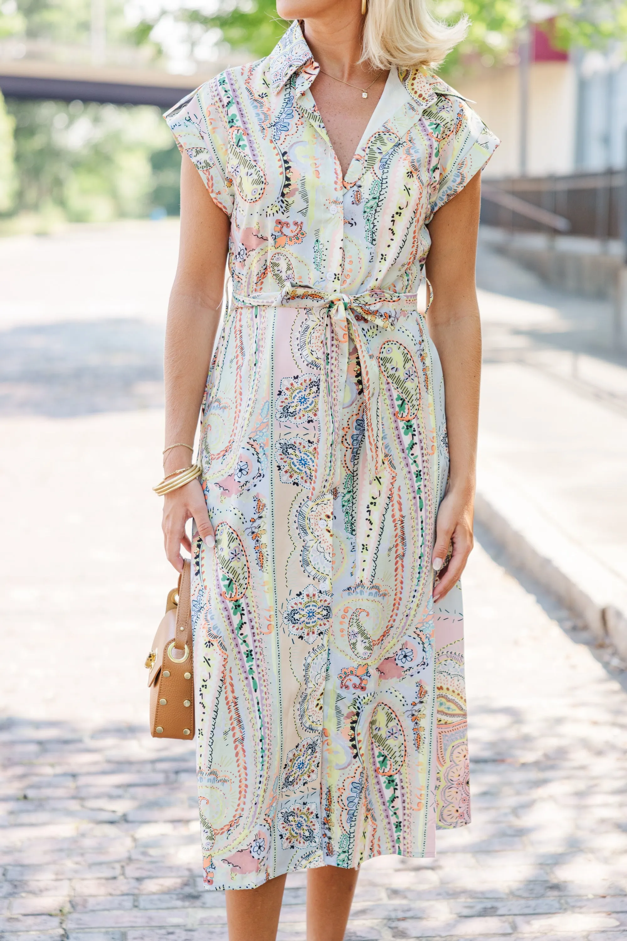 All You've Ever Wanted Green Paisley Midi Dress