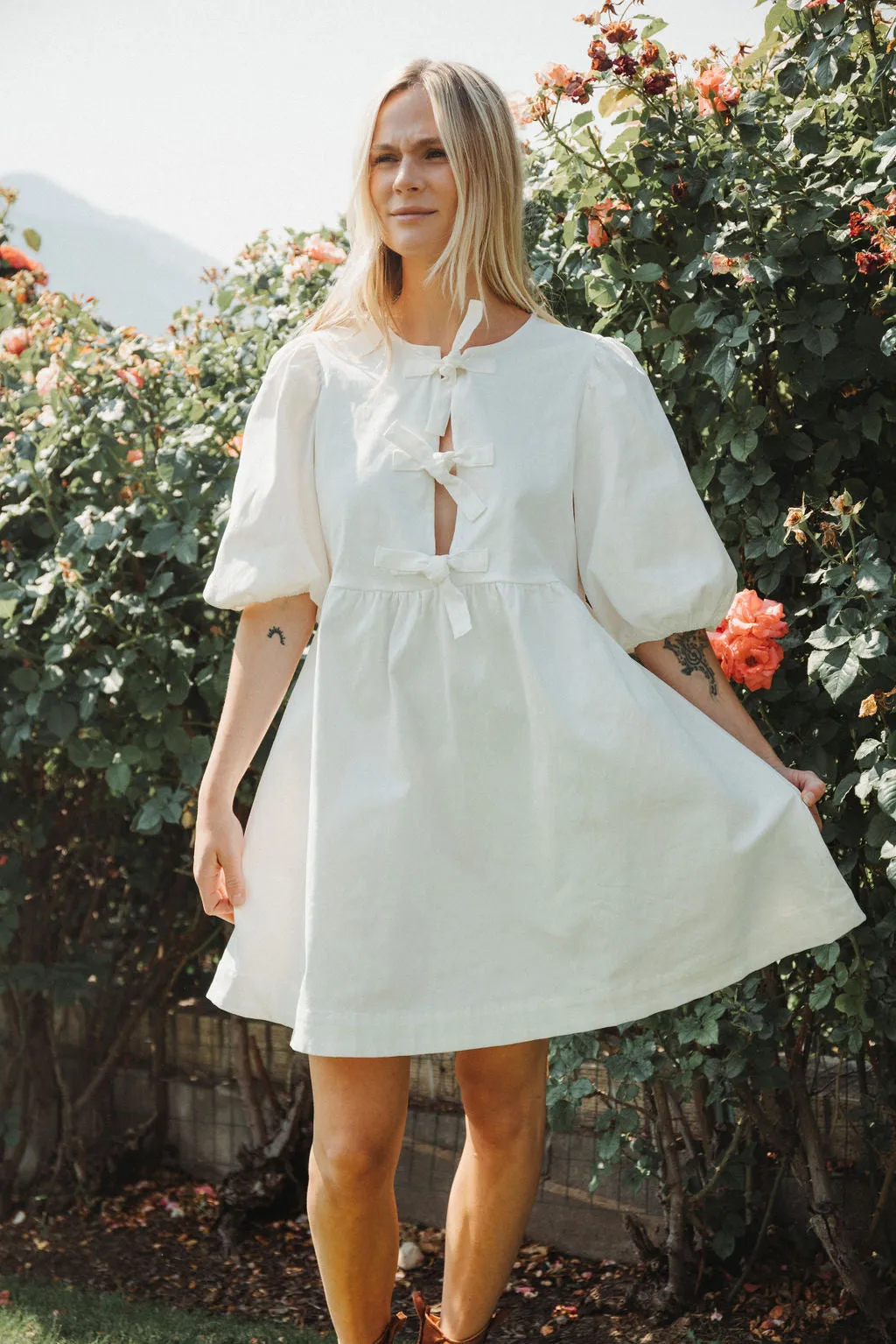 Ambrose Dress in Off White