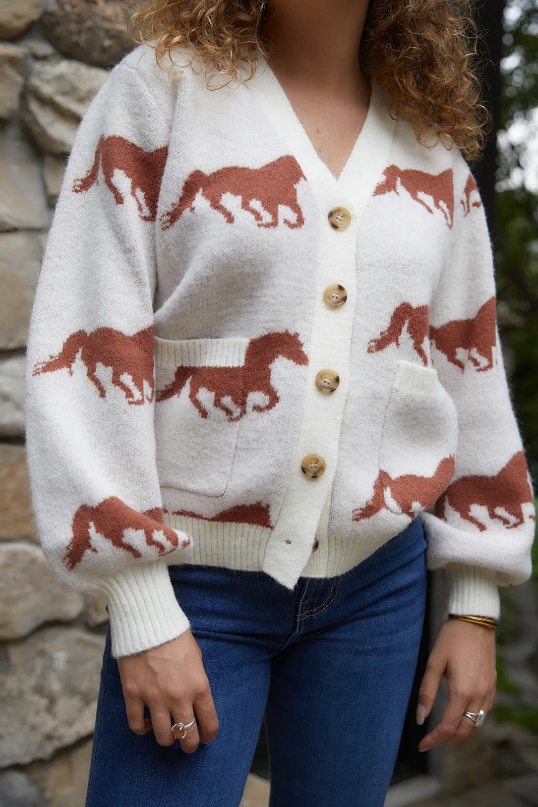 Amelia Horse Cardigan