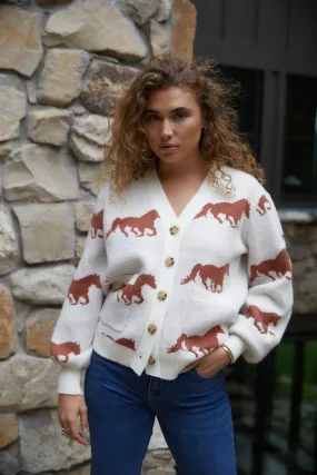 Amelia Horse Cardigan