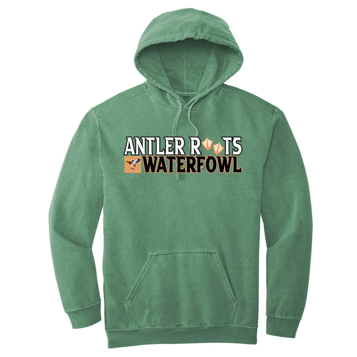 Antler Roots - Antler Roots with Duck Feet - Comfort Color - Light Green (Tee/Hoodie/Sweatshirt)