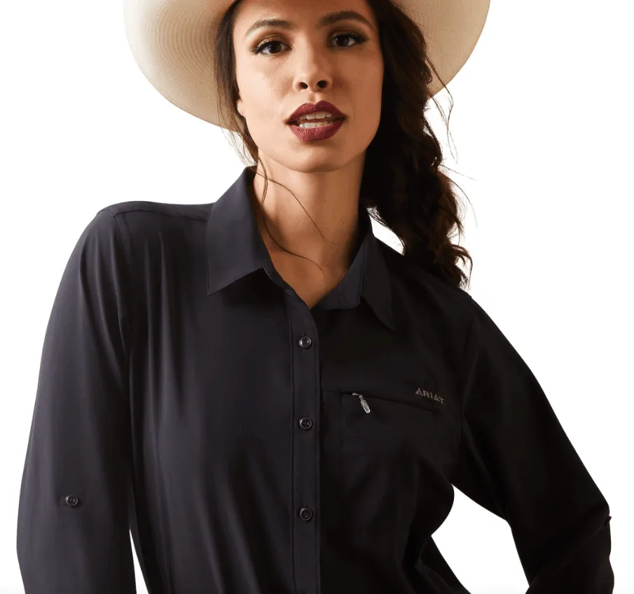 Ariat Women's VentTEK Stretch Black Long Sleeve Shirt 10043494