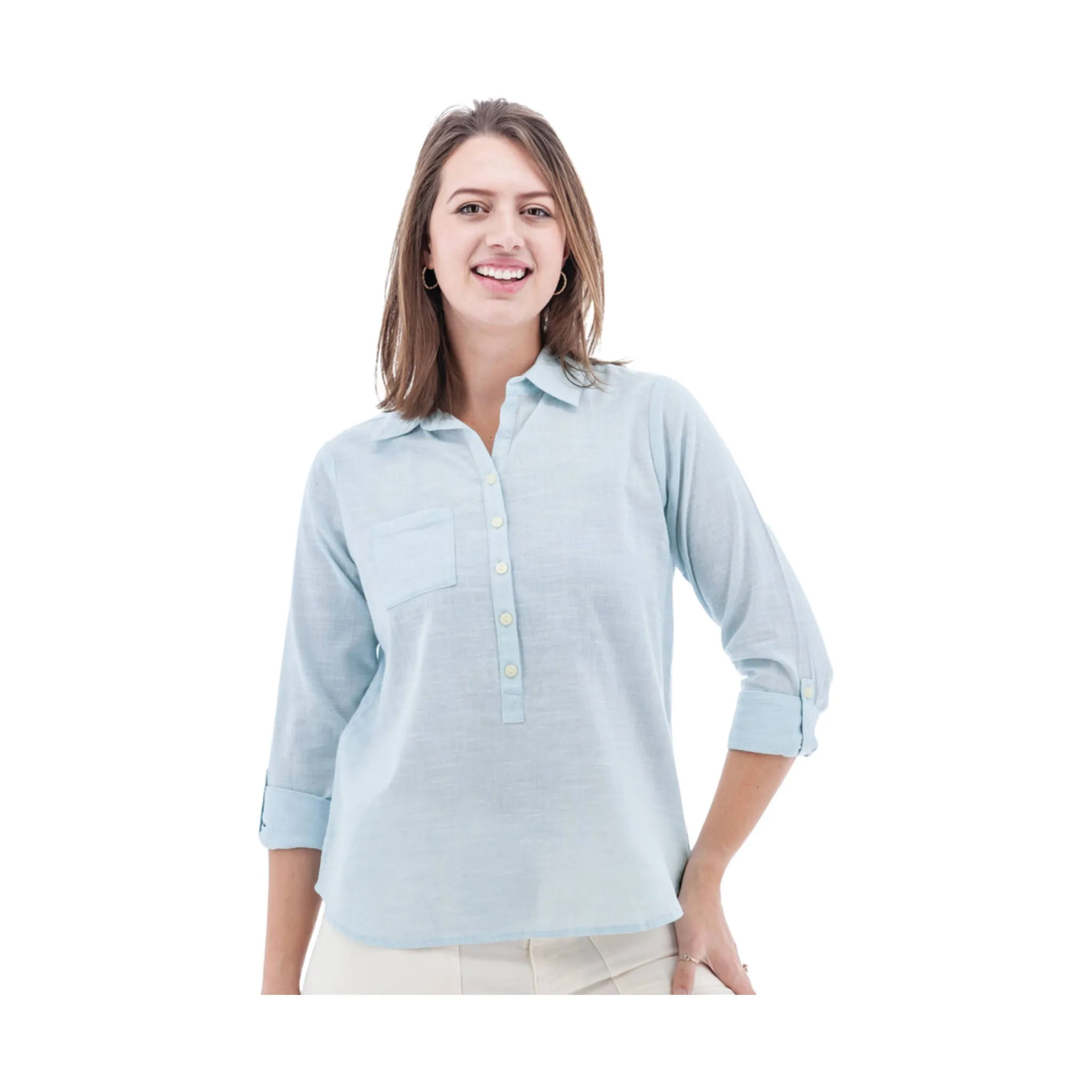 Aventura Women's Devon Top - Cashmere Blue