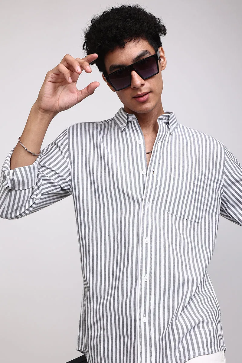 Basic Stripe Grey Shirt