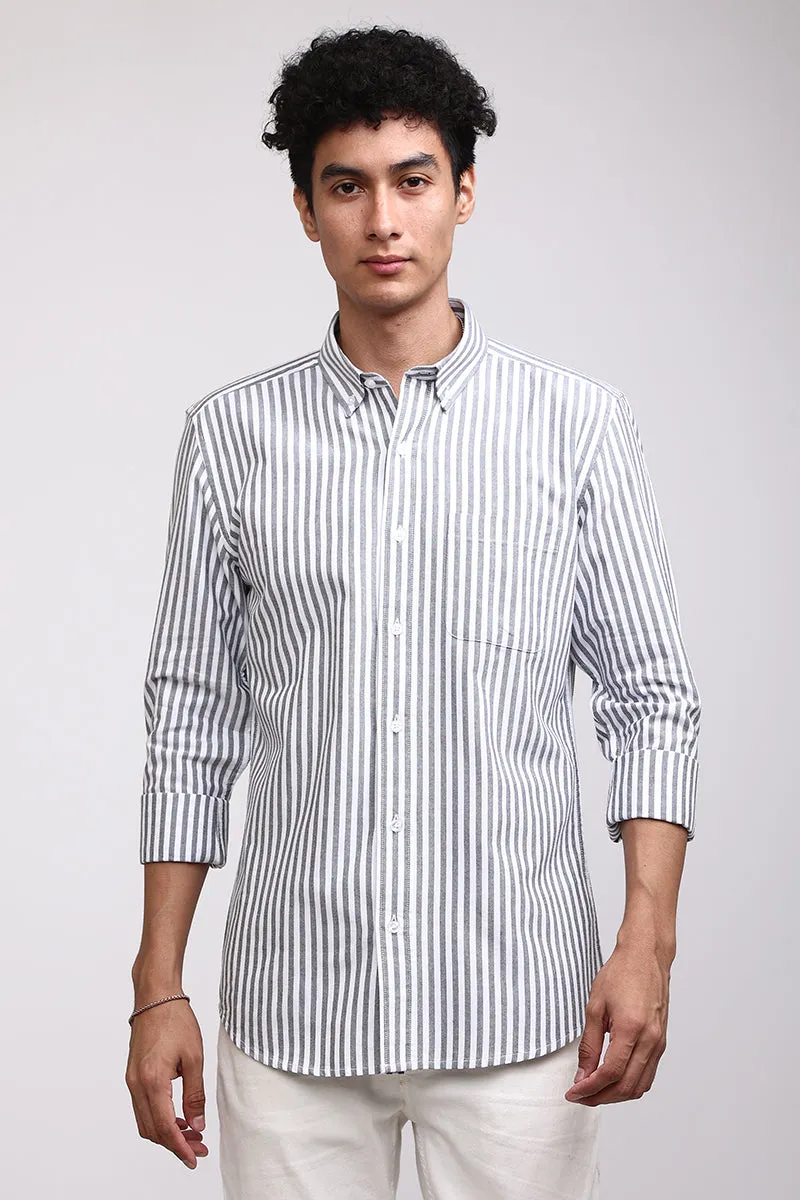 Basic Stripe Grey Shirt