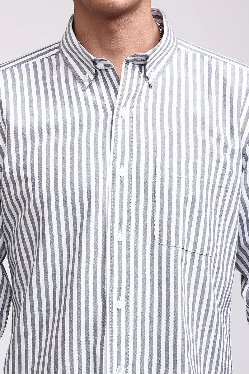 Basic Stripe Grey Shirt