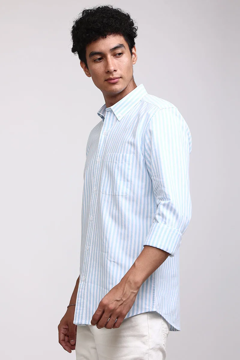 Basic Stripe Sky Blue Shirt