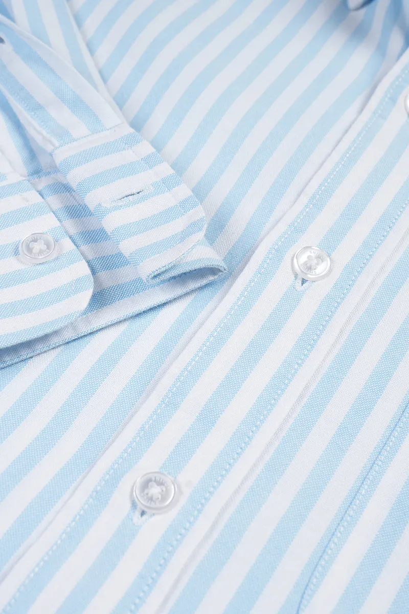 Basic Stripe Sky Blue Shirt