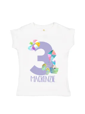 Beach Birthday Personalized Shirt - Black & White