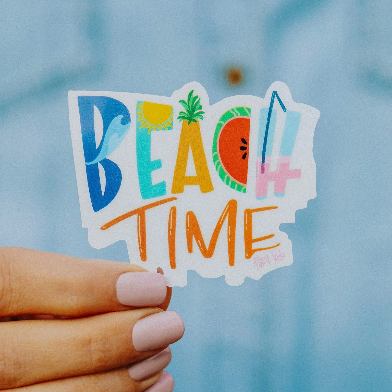 Beach Time Sticker