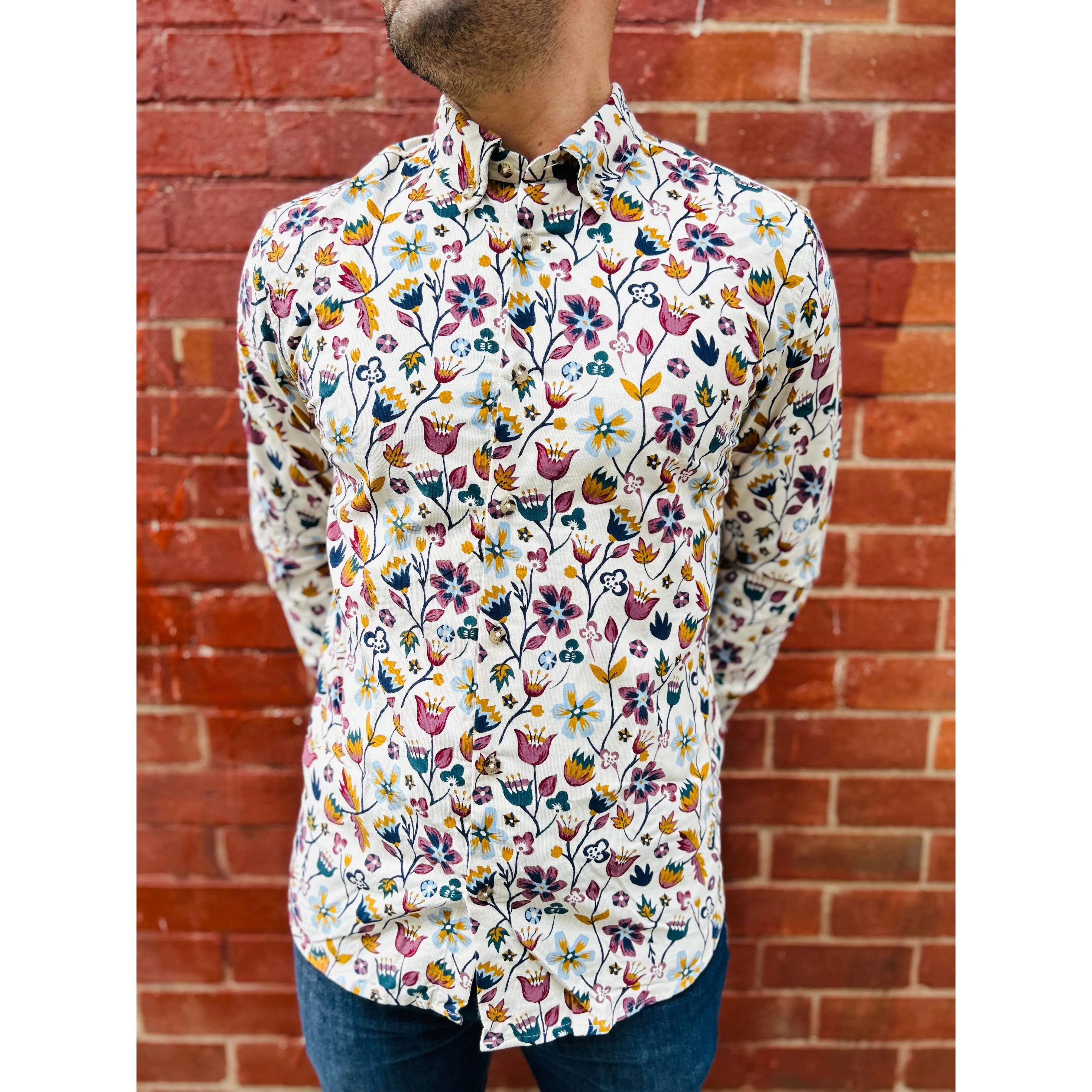 Ben Sherman - Floral Printed Cord Fog - Shirt