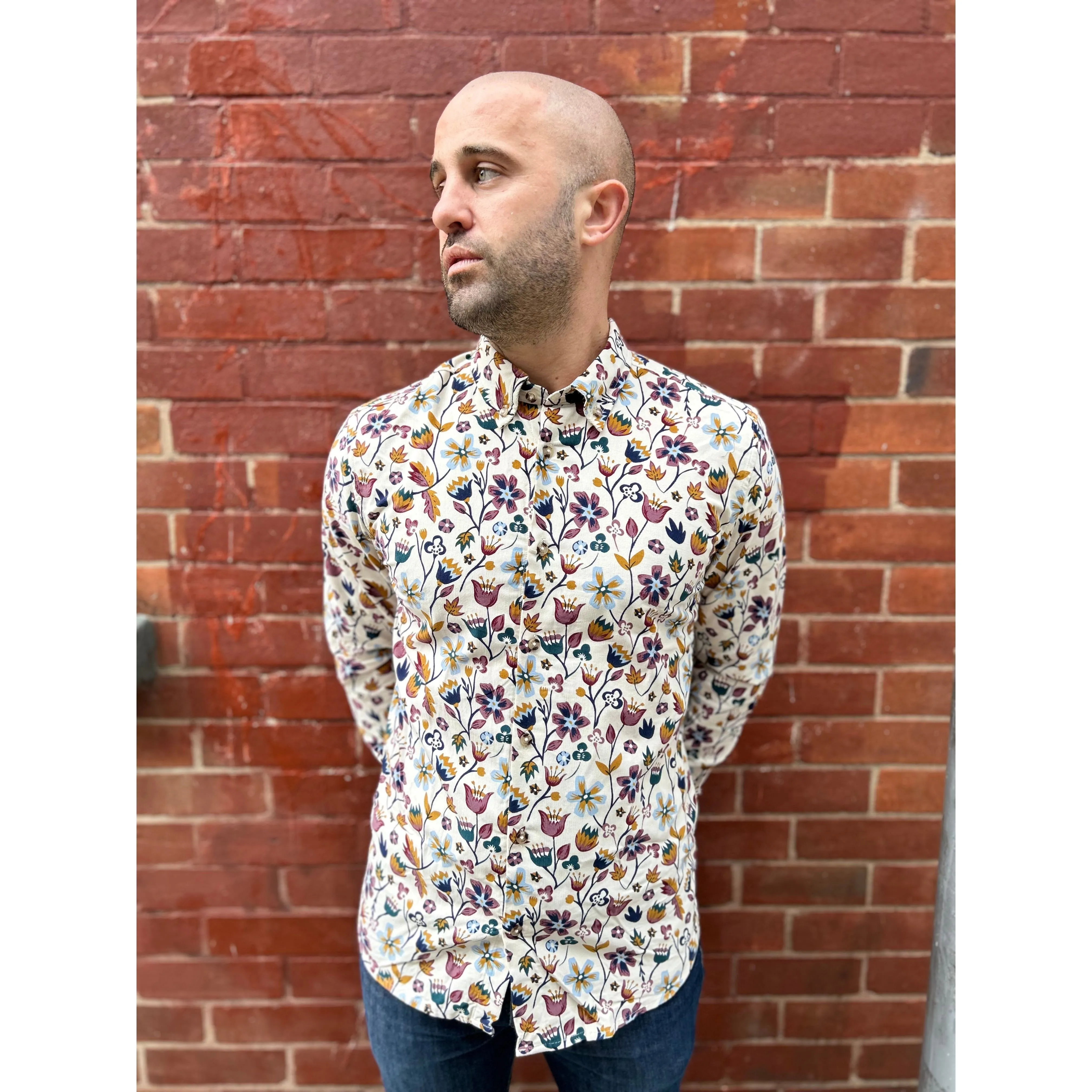 Ben Sherman - Floral Printed Cord Fog - Shirt