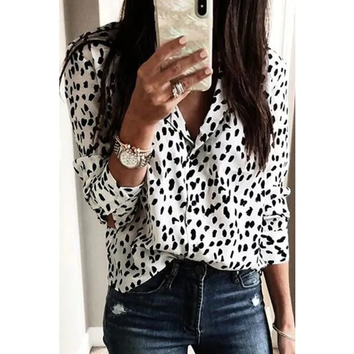 Black & White Print Blouse