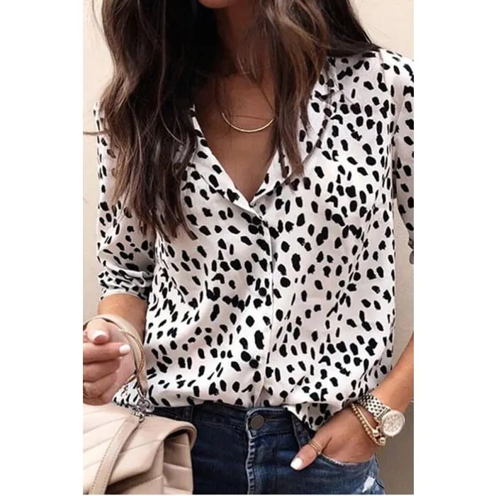 Black & White Print Blouse