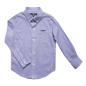 Bowen Arrow Button Down – Battery Blue Windowpane