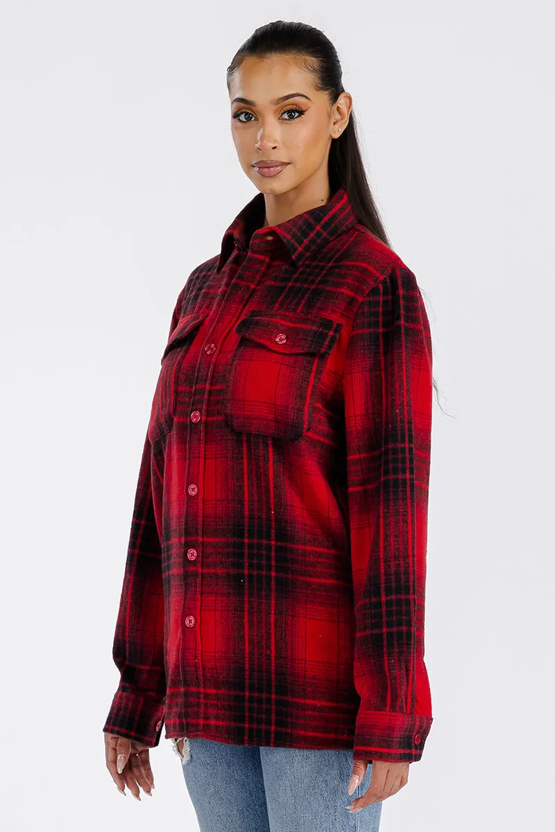 BOYFRIEND OVERSIZED SOFT FLANNEL SHACKET