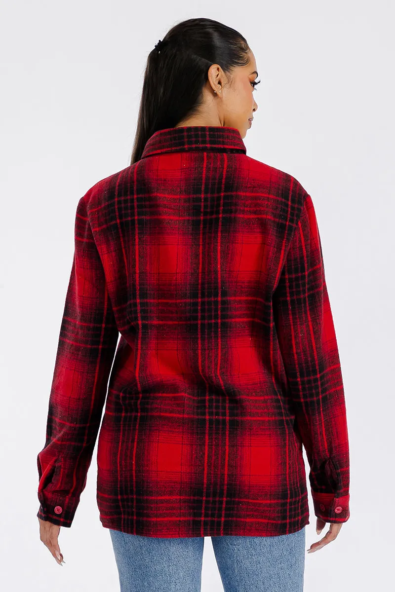 BOYFRIEND OVERSIZED SOFT FLANNEL SHACKET