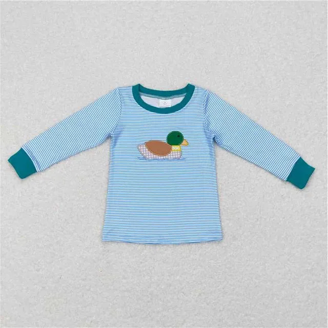 Boys Shirt - Long Sleeve - Duck Applique to 14/16