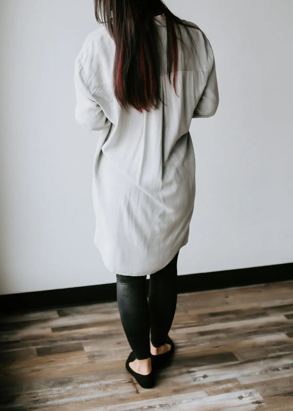 Breckynn Button Down High Low Shirt Dress