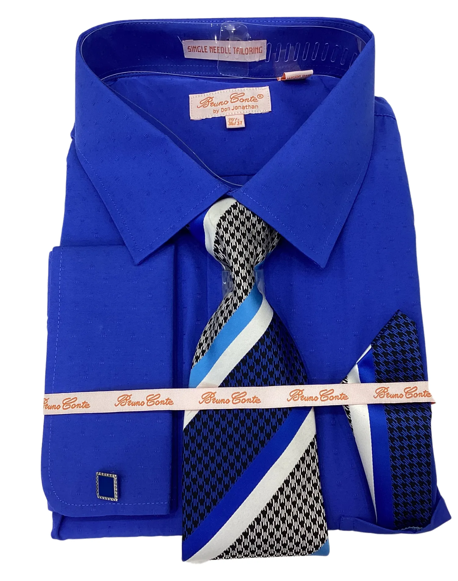 Bruno Conte Regular Fit Dress Shirt Combo - Royal Blue