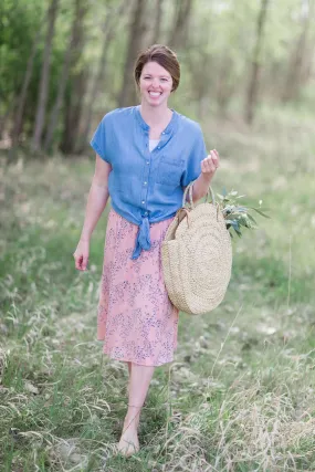 Button Down Chambray Top