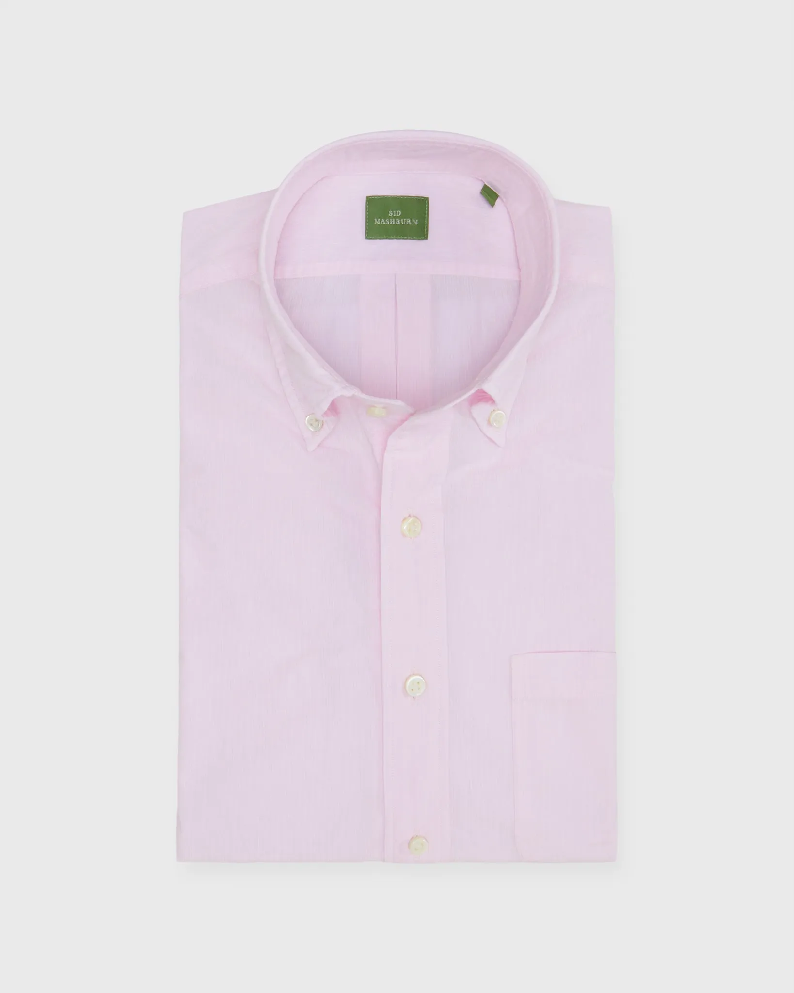 Button-Down Sport Shirt in Pink Shadow Stripe Poplin