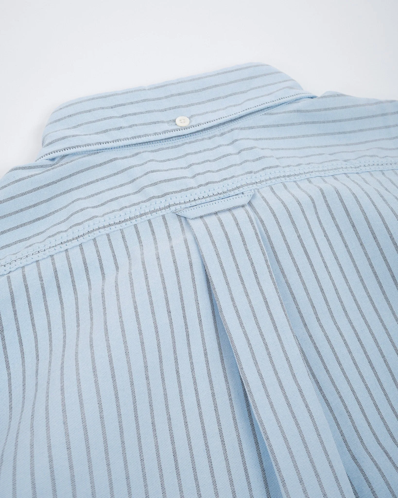 Button Down Stripe Wind Shirt Sax