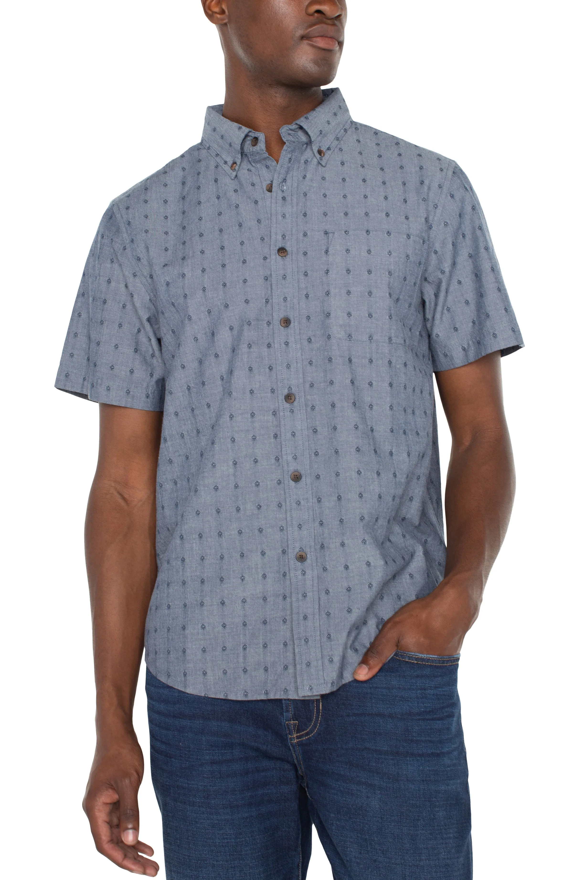 BUTTON UP SHORT SLEEVE SHIRT