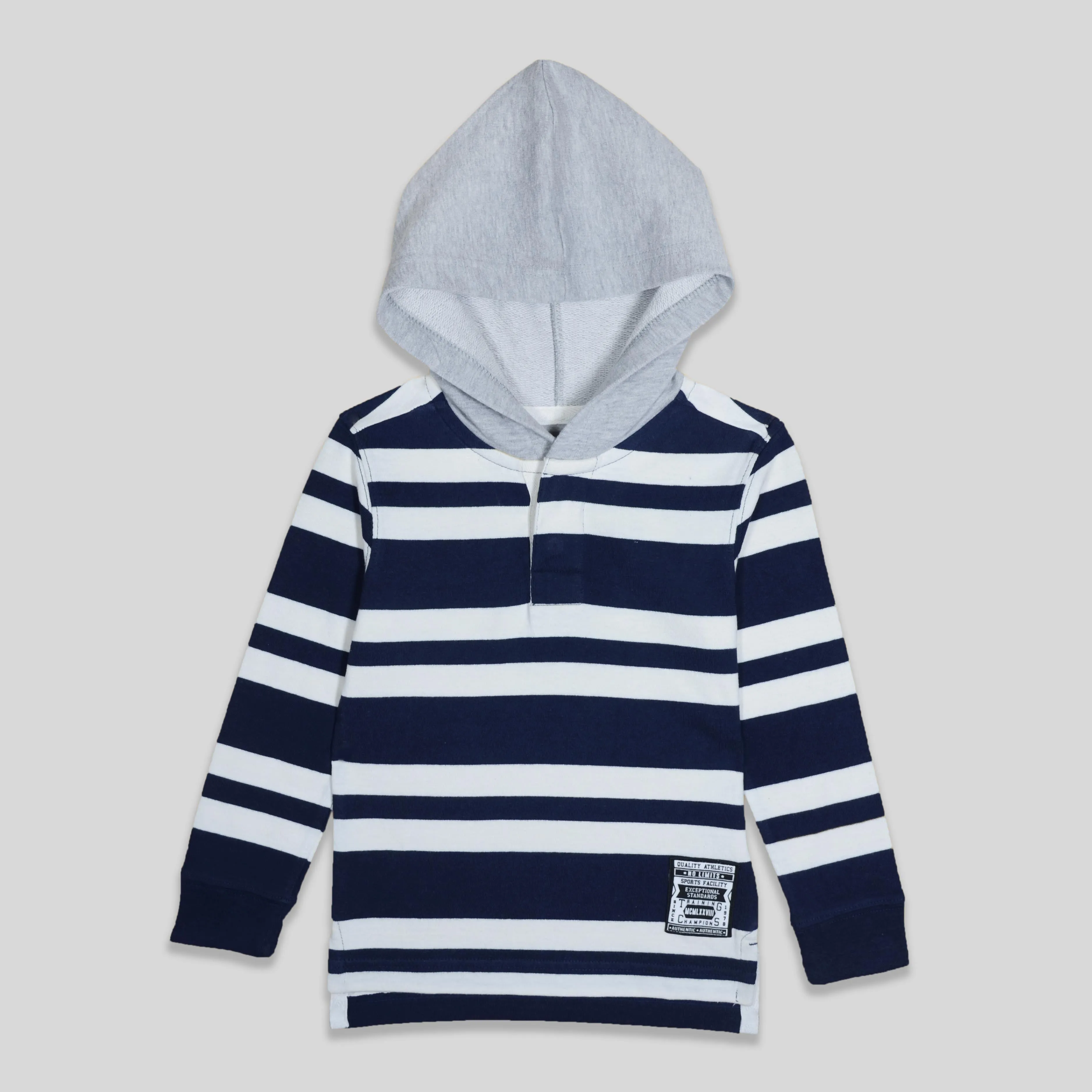 C1006 FC Training Champions Pullover Blue Stripes Hoodie