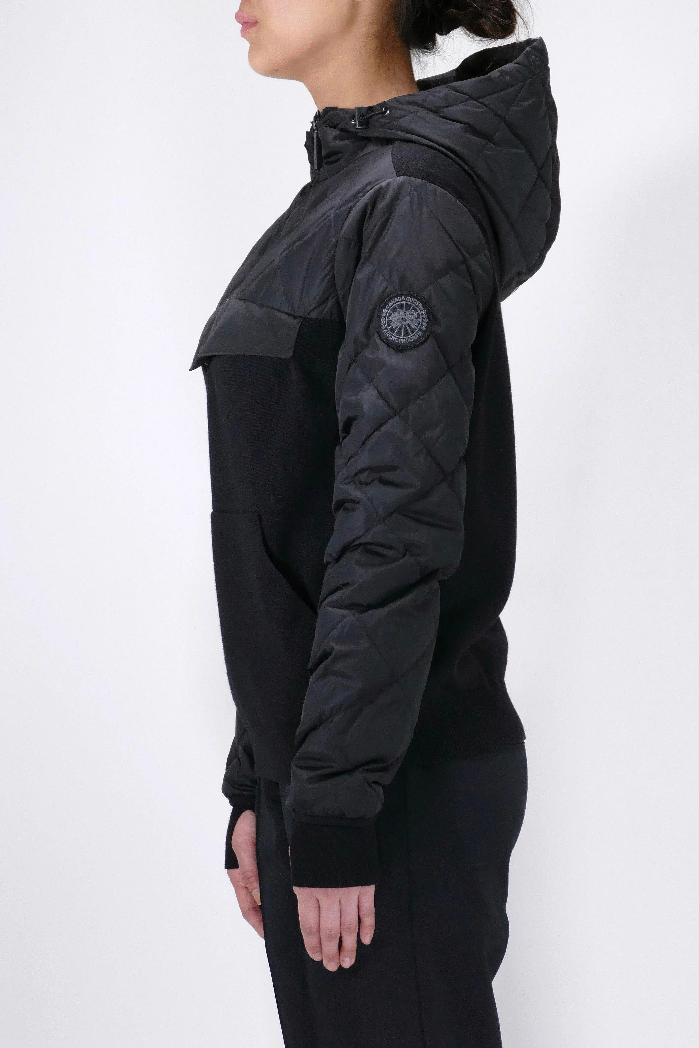 Canada Goose Womens Knit Anorak Hybridge Black Label - Black