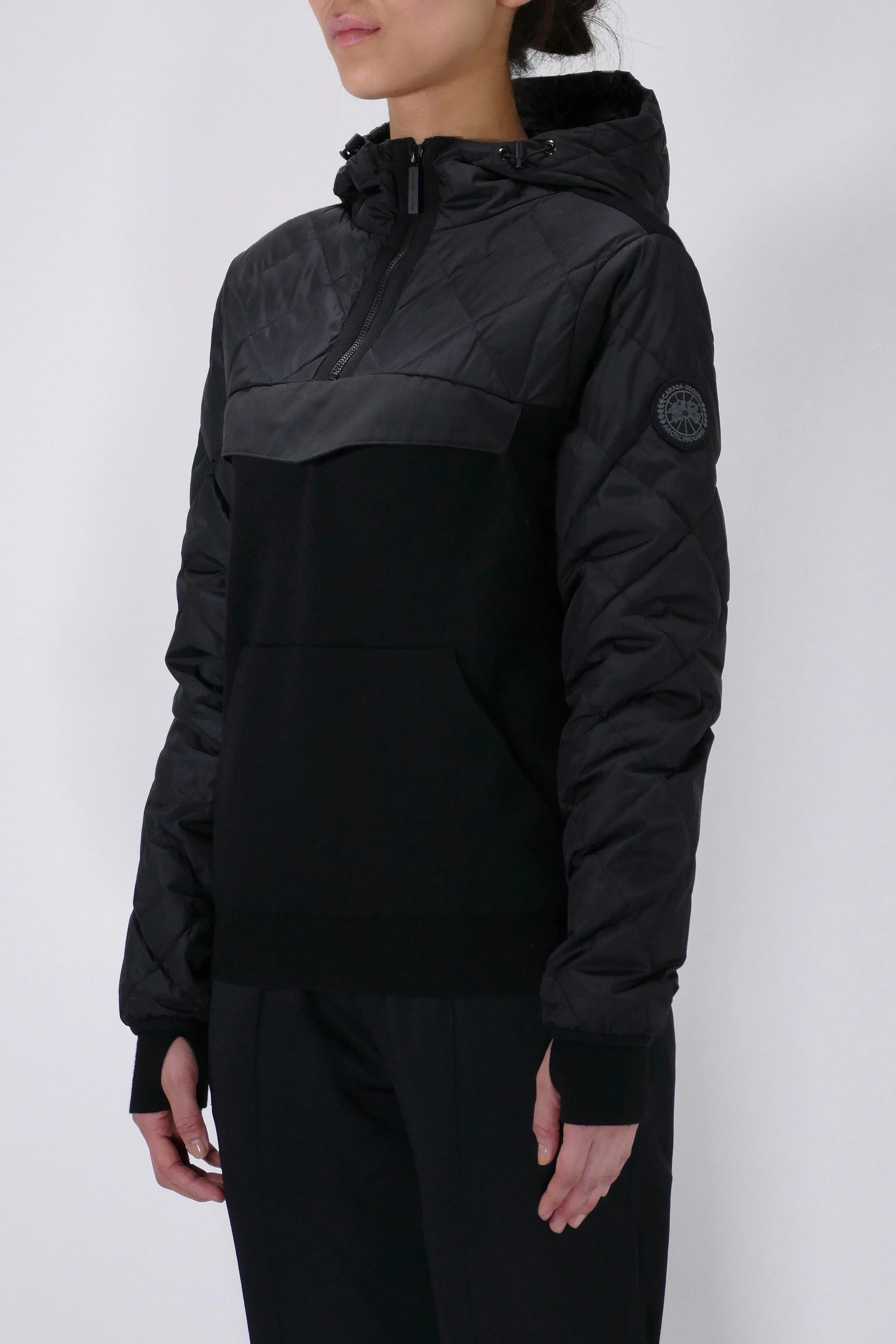 Canada Goose Womens Knit Anorak Hybridge Black Label - Black