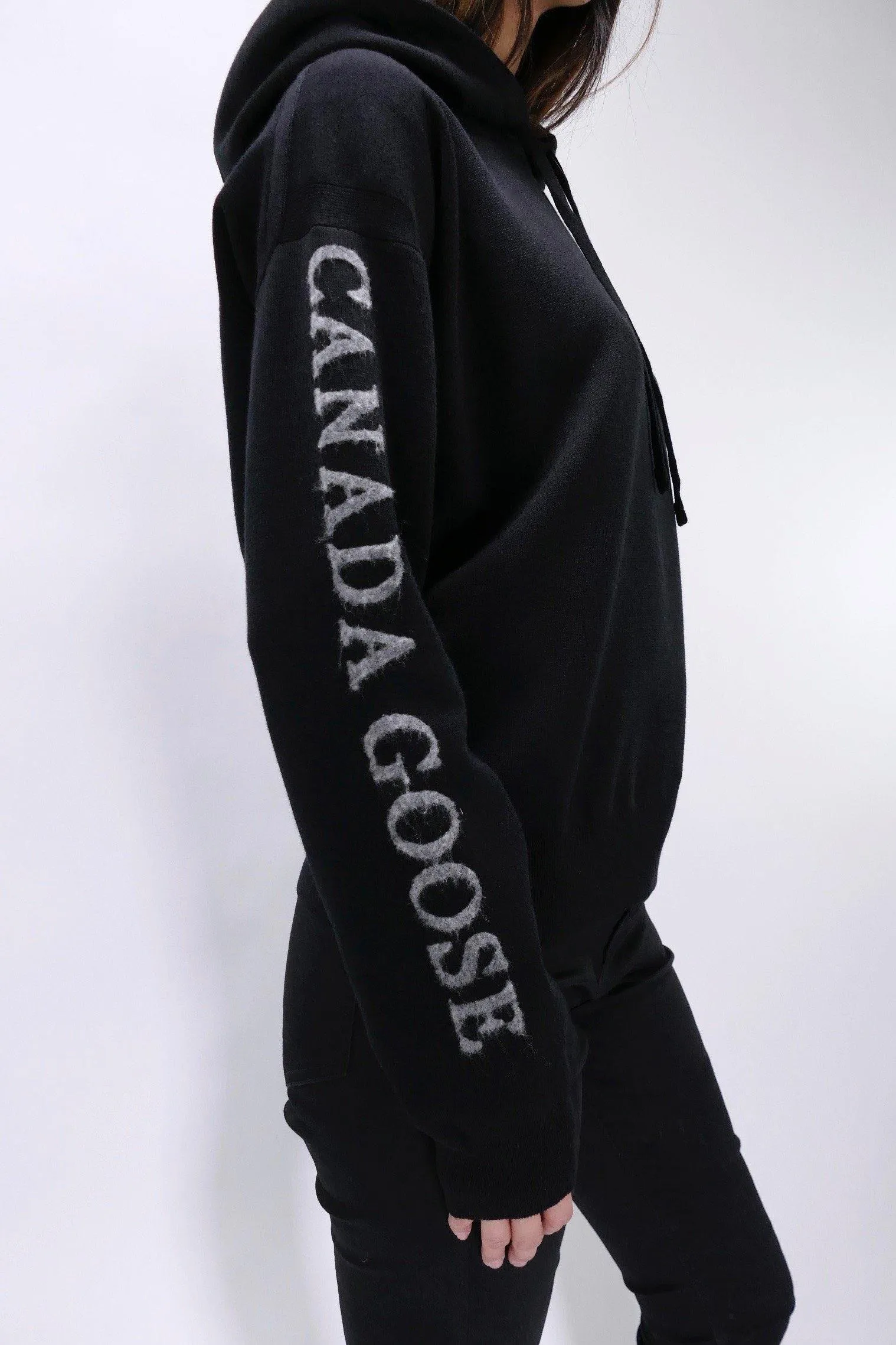 Canada Goose Womens Knit Hoody Belleville  - Black