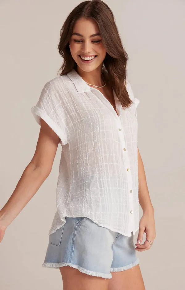 Cap Sleeve Button Down