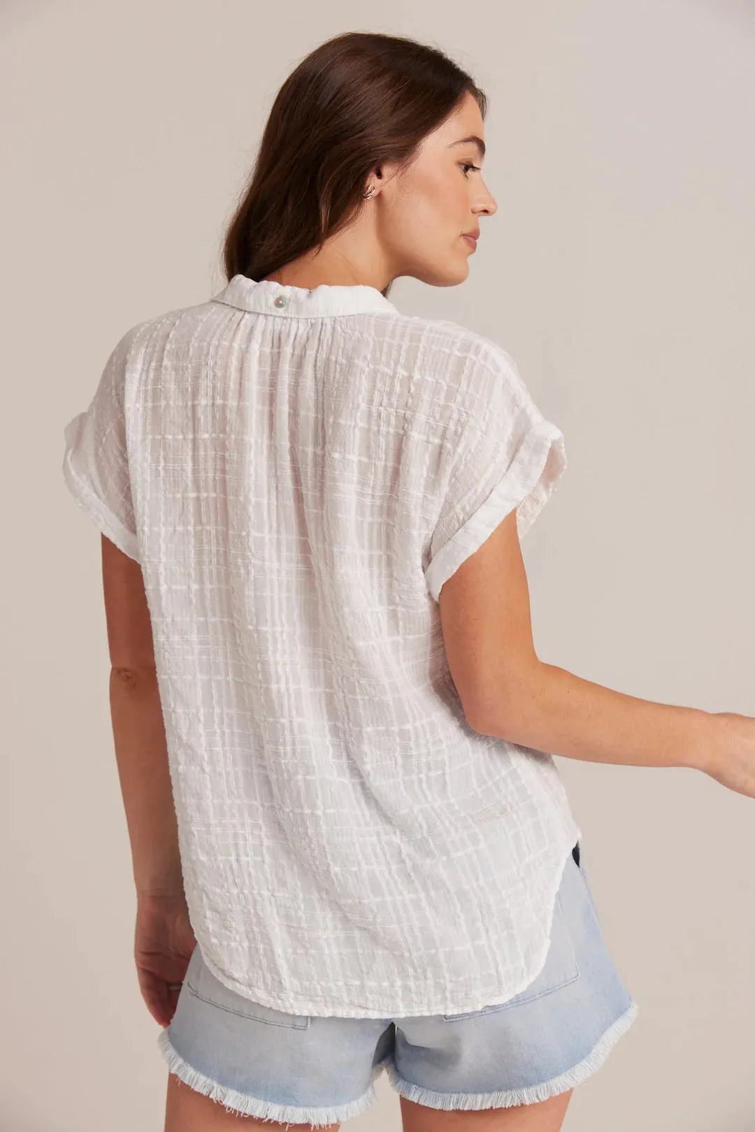 Cap Sleeve Button Down